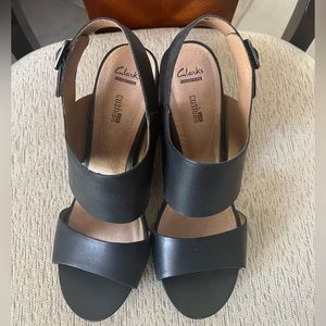 Clark’s Black Leather Heels